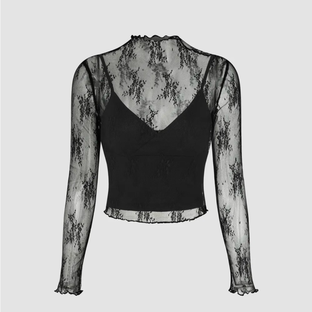 Lace top with tank top